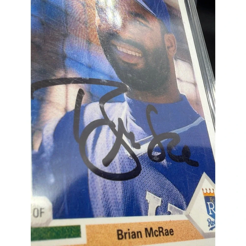 1991 Upper Deck Brian McRae Signed Card Kansas City Royals Autograph 543 NM